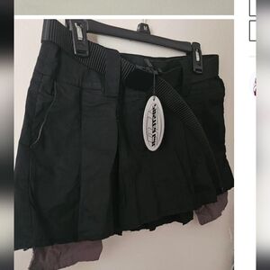 Dollskill x POSTER GIRL Black Mini Skirt with Belt